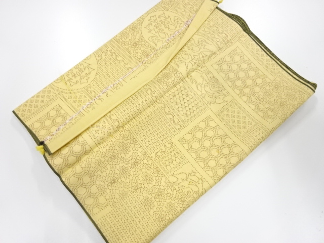 JAPANESE KIMONO / ANTIQUE BOLT FOR KIMONO / SILK / TSUMUGI